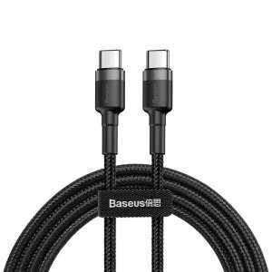 Baseus Cafule PD 2.0 QC 3.0 60 W USB-C – USB-C PD kábel 1m, Fekete-Szürke