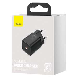 Baseus Super Si Quick Charger 1C 25W, Fekete