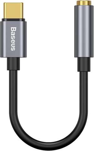 Baseus Type-C male to 3.5mm Female L54 Adapter, Sötétszürke