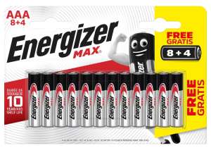 Energizer MAX AAA Mikró Elem LR03, 8+4db