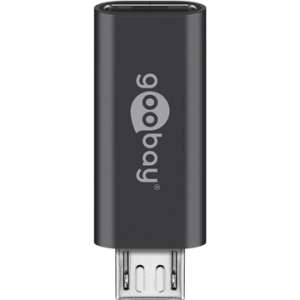 Goobay Micro USB (apa) - USB Type-C (anya) OTG Adapter, Szürke