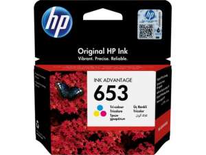 HP 653 színes eredeti tintapatron