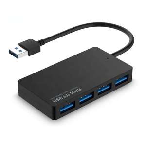 HubPro - 4 portos USB 3.0 USB HUB, 5Gbps nagy sebességű adatátvitel, 15cm rövid kábel, Windows, Mac kompatibilis