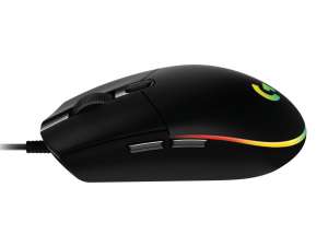 Logitech G102 LightSync gamer vezetékes egér, 8.000 DPI, Fekete