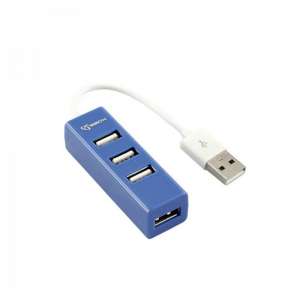 SBOX H-204BL 4 portos usb hub, kék
