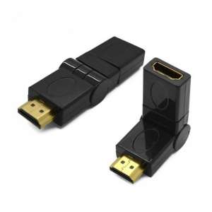 SBOX HDMI - HDMI F/M 360° ADAPTER, ARANYOZOTT