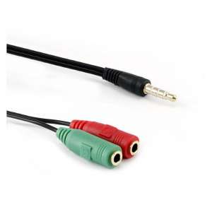 SBOX JACK ELOSZTÓ 2X 3,5MM ANYA - 3,5MM APA, 0,2M