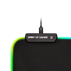 Spirit of Gamer Egérpad - RGB Large, RGB háttérvilágítás, 857 x 330 x 5mmm, Fekete