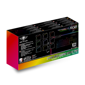 Spirit of Gamer Egérpad - RGB Large, RGB háttérvilágítás, 857 x 330 x 5mmm, Fekete