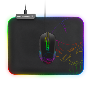 Spirit of Gamer Egérpad - RGB Medium, RGB háttérvilágítás, 350 x 255 x 3mm, fekete