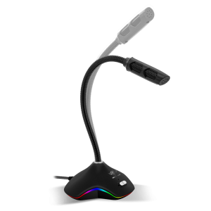 Spirit of Gamer Mikrofon - EKO 300, RGB, USB csatlakozó, 150 cm kábel, Fekete