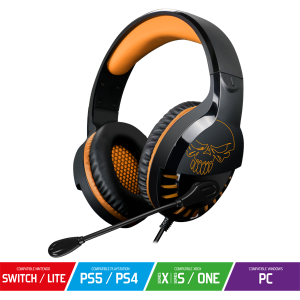Spirit of Gamer PRO-H3 MultiPlatform Mikrofonos Gamer Fejhallgató, Narancssárga