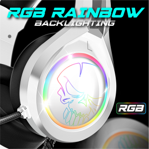 Spirit Of Gamer PRO-H8 RGB Mikrofonos Fejhallgató, Fehér