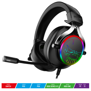 Spirit of Gamer XPERT H600 MultiPlatform Mikrofonos Gamer Fejhallgató, Fekete