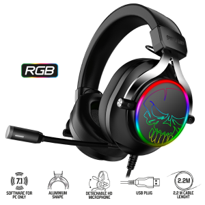 Spirit of Gamer XPERT H600 MultiPlatform Mikrofonos Gamer Fejhallgató, Fekete