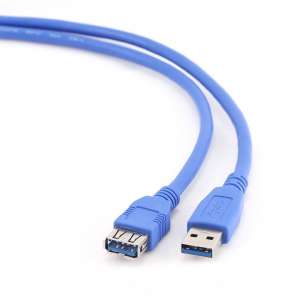 VCOM USB KÁBEL, USB HOSSZABBÍTÓKÁBEL 1.8M KÉK, PRÉMIUM (AMAF)
