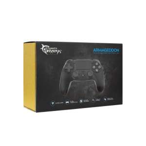 White Shark Armageddon, PC PS3 PS4 Digitális Bluetooth játékvezérlő, Fekete