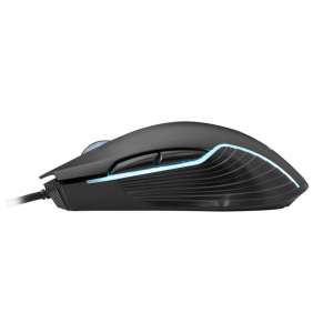 WHITE SHARK AZARAH GAMING EGÉR,FEKETE, 6400DPI, RGB, gumírozott borítás, szoftverrel, 7 gomb
