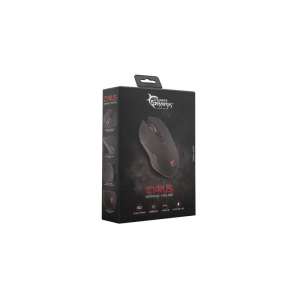 White Shark Cyrus gamer egér, fekete, 3200 DPI, 4 háttérszín