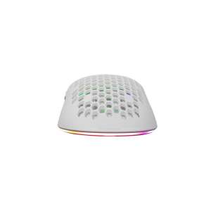 White Shark Galahad gamer egér, fehér, 6.400 DPI, kényelmes, RGB háttérfény