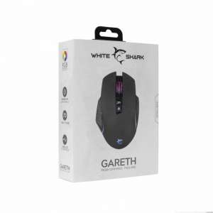 White Shark Gareth 7D/6400dpi Fekete Vezetékes RGB Gamer Egér