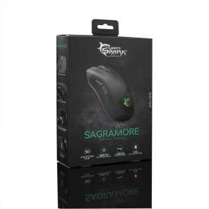 White Shark Sagramore gamer egér, 7000 DPI, RGB, Fekete